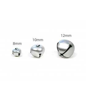 CASCABELES 10 MM COLOR PLATA 30 UNIDADES