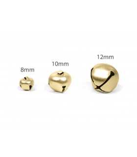 CASCABELES 8, 10 Y 12 MM COLOR ORO 30 UNIDADES