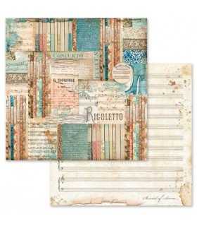 PAPELES SCRAP STAMPERIA 10ud 12x12 MÚSICA