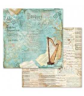 PAPELES SCRAP STAMPERIA 10ud 12x12 MÚSICA