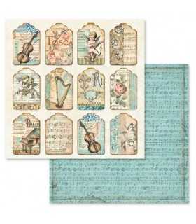 PAPELES SCRAP STAMPERIA 10ud 12x12 MÚSICA