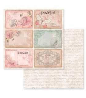 PAPELES SCRAP STAMPERIA 10ud 12x12 SHABBY ROSE