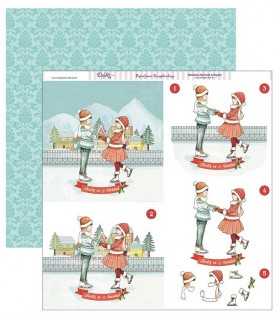 PAPEL SCRAP 30,5x30,5 DAYKA FELIZ NAVIDAD 24 UD