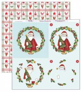 PAPEL SCRAP 30,5x30,5 DAYKA FELIZ NAVIDAD 24 UD