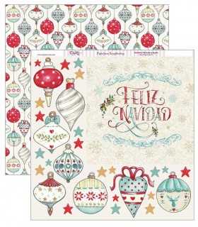 PAPEL SCRAP 30,5x30,5 DAYKA FELIZ NAVIDAD 24 UD