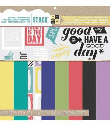 BLOC CARTULINA DCWV TEXTO Y SÓLIDOS 12x12 42 UD