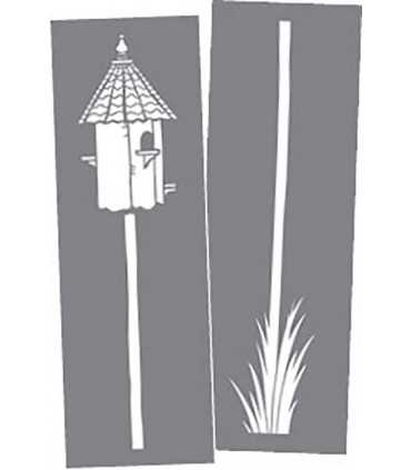 PLANTILLA AMERICANA CASITA PÁJAROS 15,2 x 45,7 CM