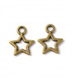ESTRELLAS CHARMS 10x12x1 MM BRONCE ANT 10 UNIDADES