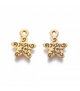 ESTRELLA COLGANTE JUST FOR YOU 14x11 MM 10 UD