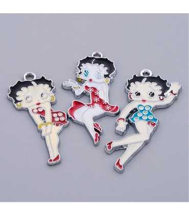 COLGANTE BETTY BOO ESMALTE MIX 40-50x17-24 MM 3 UD