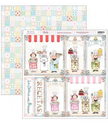 PAPEL SCRAP 30,5x30,5 LA COCINA ME FASCINA 24 UD