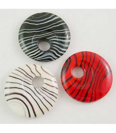 DISCO CRISTAL ARTESANAL 42 MM AGUJ 10 MM MIX 1 UD