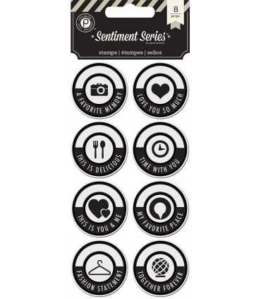 SELLOS ACRÍLICOS PINK PAISLEE SENTIMIENTOS 8  UD