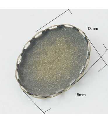 PENDIENTES CLIP PARA CABUCHON 18x13 MM 2 UNIDADES