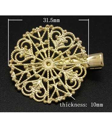 CLIP FILIGRANA DORADO 31x32x10 MM 2 UD