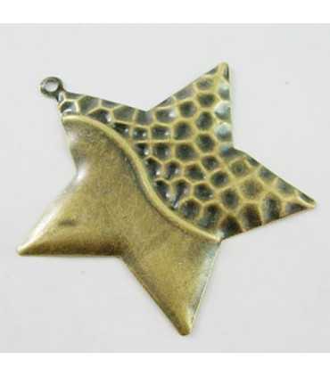ESTRELLA COLGANTE METAL 72x68 MM 4 UNIDADES