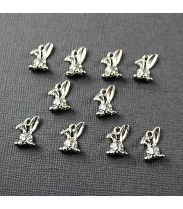 COLGANTE CONEJO 13x9x3 MM 10 UNIDADES