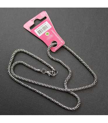 GARGANTILLA CADENA PLATEADA 4 mm x 60 CM PLATINO