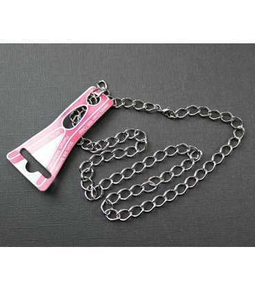 GARGANTILLA PLATEADA ESLABON 8x11 mm 60 CM PLATINO