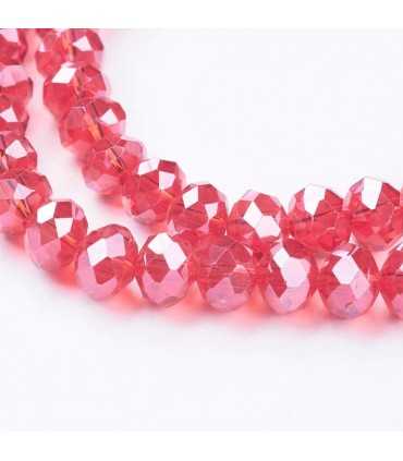 BOLAS CHATAS ABACUS ROJO AB 8x6 MM 25 UNIDADES