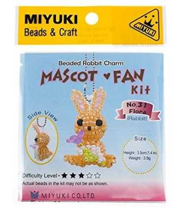 KIT CONEJITO FLOR 3D MIYUKI 3,5 CM ALTURA APROX.