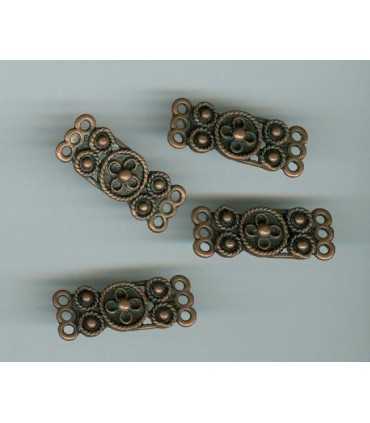 FORNITURA DE MONTAJE COBRE ANTIGU 4 UD. 27x10 mm