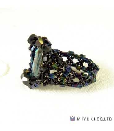KIT ANILLO CONCHA PAUA OSCURA MIYUKI