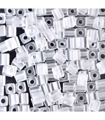 CUBOS MIYUKI 4 MM MATTE TRANSPARENT-1 BOLSA 10 GR