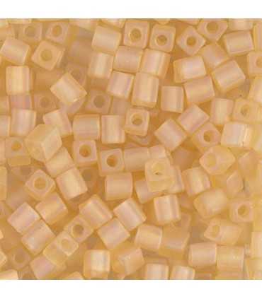 CUBOS MIYUKI 4 MM TRANSPARENT FROSTED RAINBO 10 GR