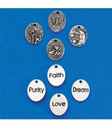 COLGANTES DOS CARAS 17x14 MM 4 UNIDADES