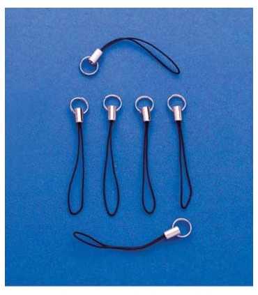 ENGANCHES TELÉFONO MÓVIL NEGRO 6 UNIDADES