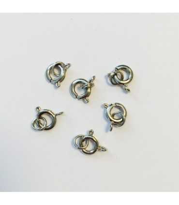 REASA 7 MM CON ANILLA DOBLE COLOR PLATINO 6 UD