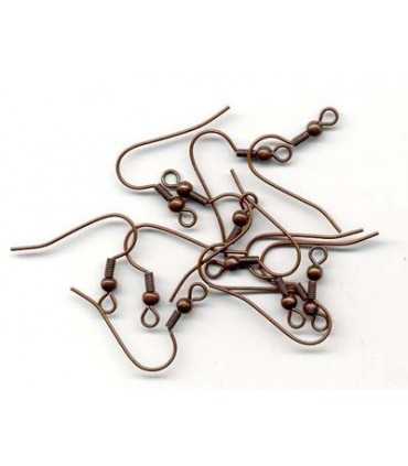 GANCHO PENDIENTE 20 MM COBRE ANTIGUO 12 UNIDADES