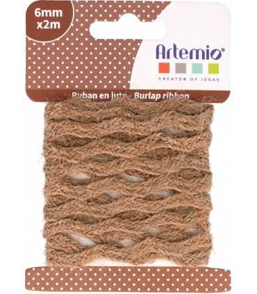 CINTA DE YUTE NATURAL ARTEMIO 6 MM x 2 METROS