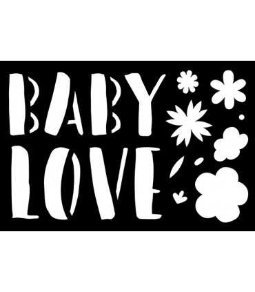 PLANTILLA STENCIL BABY LOVE 10 x 15 CM