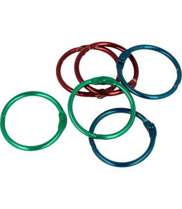 ANILLAS VERDE, AZUL, ROJO ARTEMIO 30 MM 6 UNIDADES