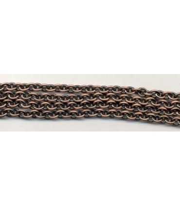 CADENA ESLABÓN 10x7x2 MM COBRE ANTIGUO 1 METRO