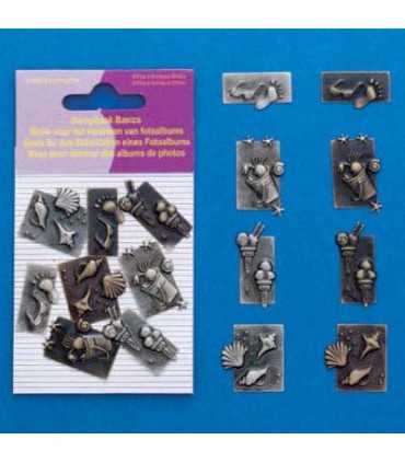 ADORNOS METAL SCRAPBOOKING PLAYA 12-25 MM 8 UD