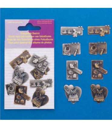 ADORNOS METAL SCRAPBOOKING BEBÉ 11-31 MM 8 UD