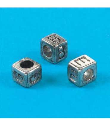 CUBOS METAL LETRAS AEIOU NPQRS 1 UD CADA 6x7 MM