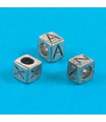 CUBOS METAL LETRAS AEIOU TVWXYZ 1 UD CADA 6x7 MM