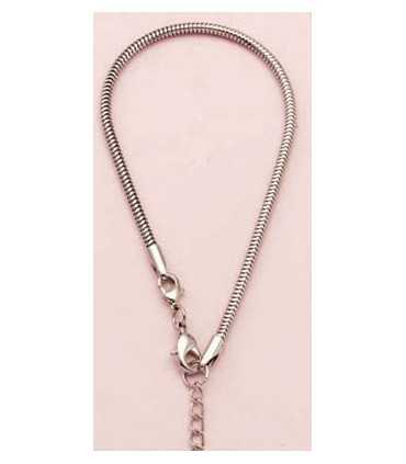 PULSERA  2,4 MM 16 CM COLOR PLATINO