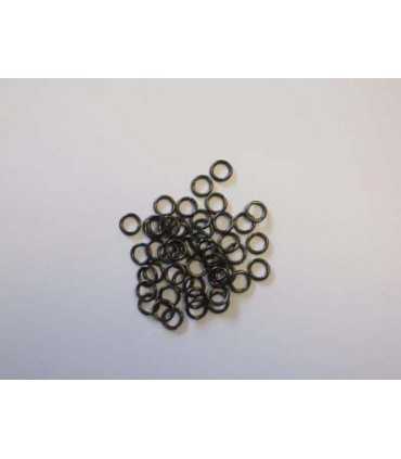 ANILLAS REDONDAS DURAS 6x1 MM ANTRACITA 50 UD
