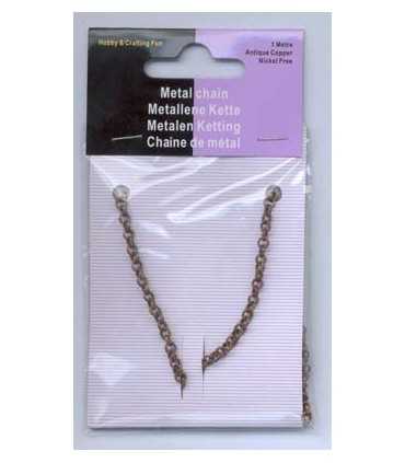 CADENA ESLABÓN 4x3,5x1,5 MM COBRE ANTIGUO 1 METRO
