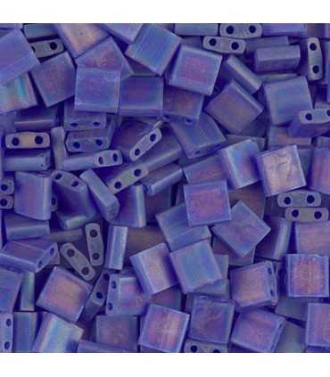 TILA BEADS 5x5x2 MM 5 GR 2 HOLES TRANSP. FROSTED