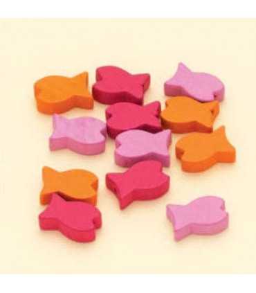 PECES DE MADERA SURTIDOS 18x11x6 MM 12 UNIDADES