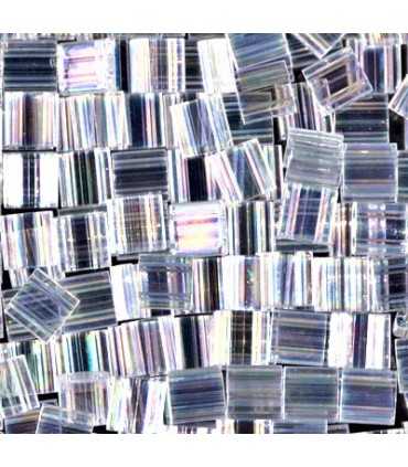 TILA BEADS 5x5x2 MM 2 AGUJEROS 5 GRAMOS TRANS AB