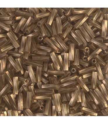 CANUTILLO RETORCIDO MIYUKI 6x2mm ORO ANT MATE 10g