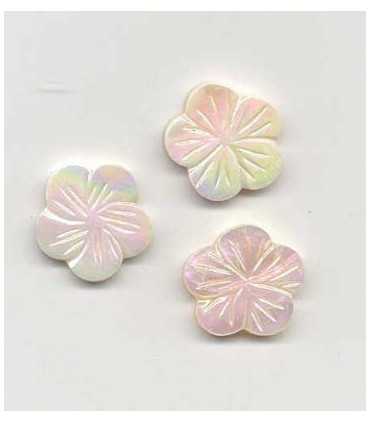 FLOR NÁCAR BLANCA 18x3 MM 3 UNIDADES