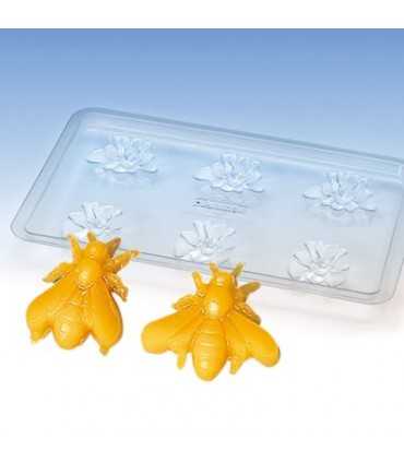 MOLDE DE PLÁSTICO EXAGON ABEJITAS 30 x 25 mm APROX